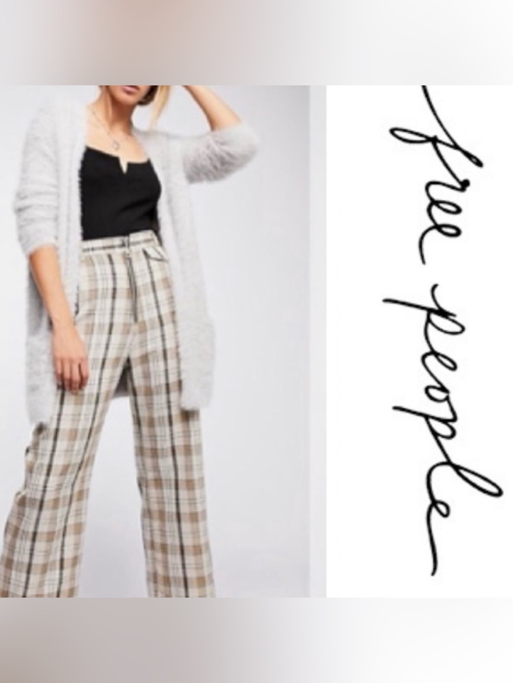 NEW Free People Fuzzy Eyelash Open Cardigan Jacket Medium